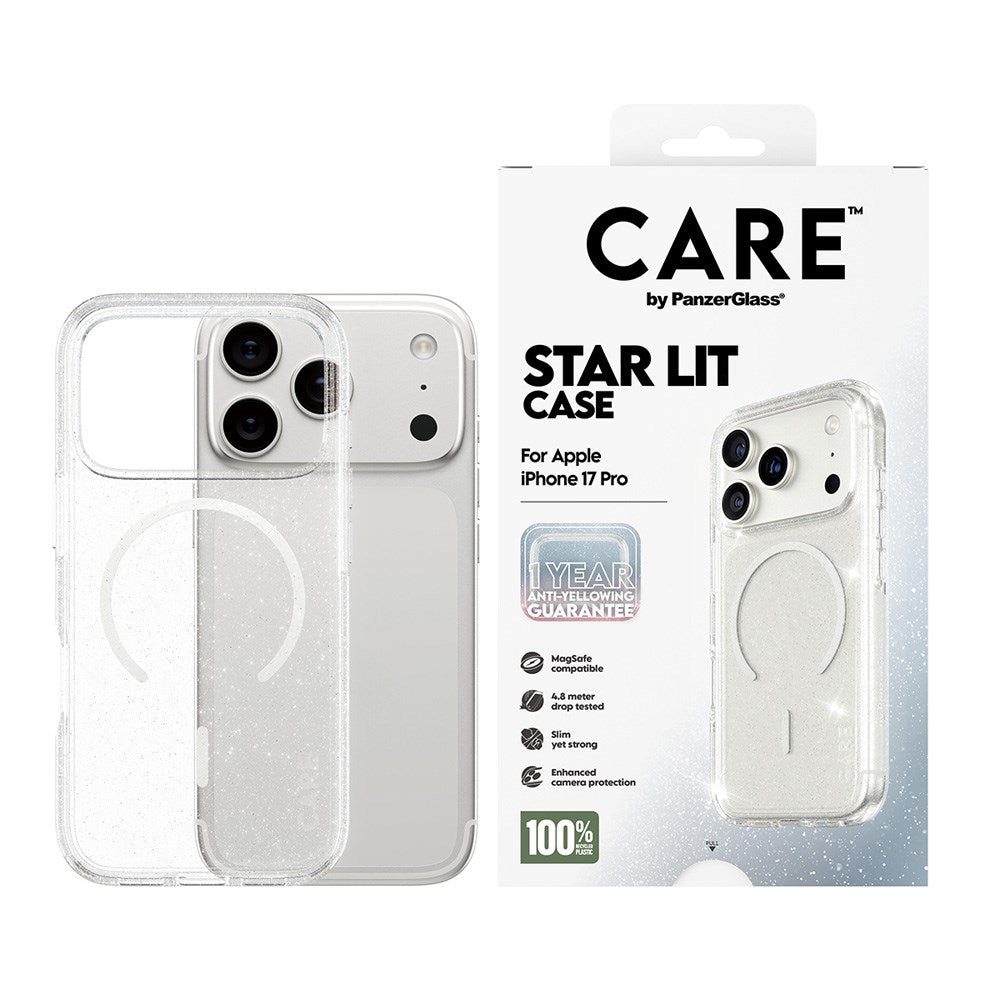 iPhone 17 Pro CARE by PanzerGlass FLAGSHIP Urban Explorer Cover - MagSafe Kompatibel - Transparent / Star Lit
