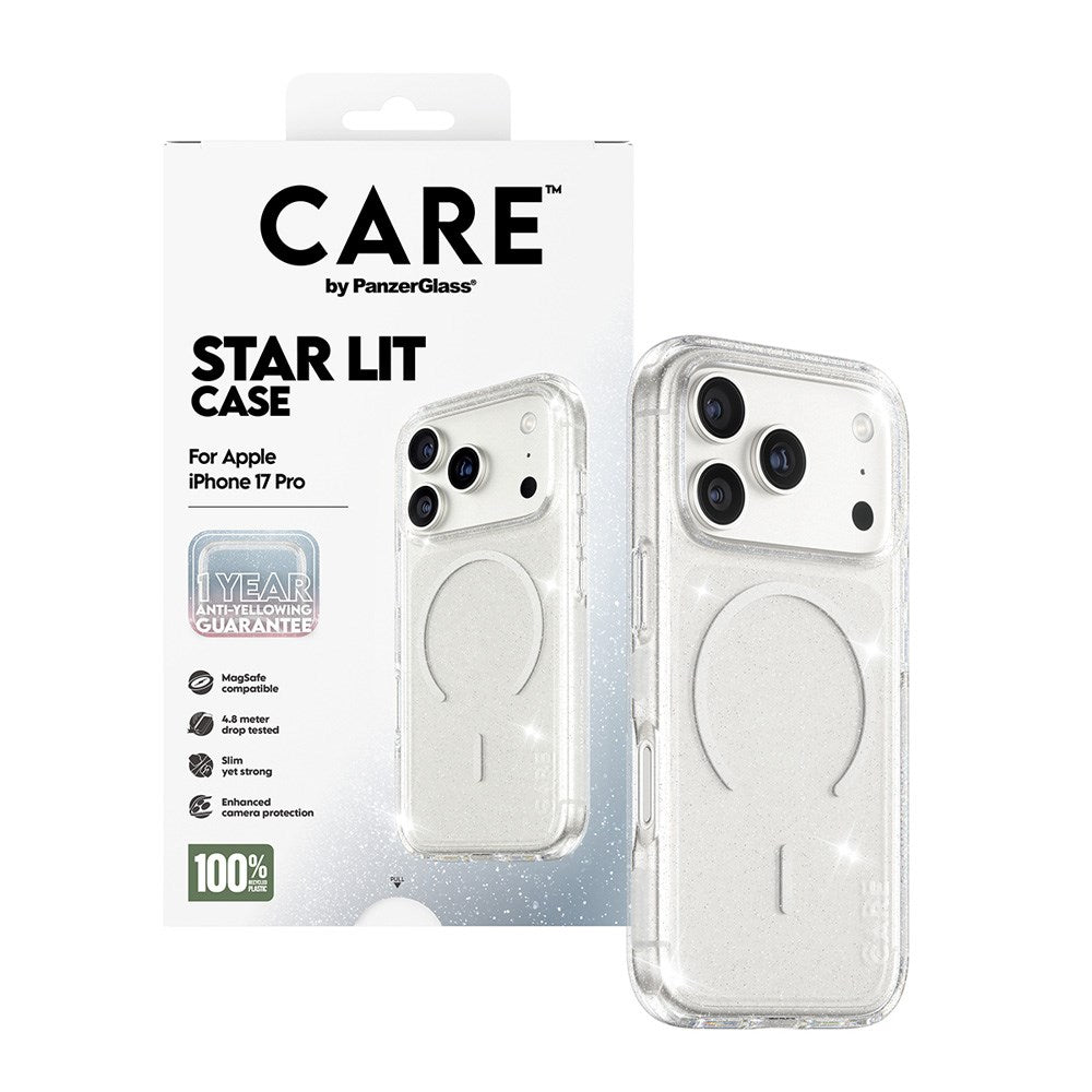 iPhone 17 Pro CARE by PanzerGlass FLAGSHIP Urban Explorer Cover - MagSafe Kompatibel - Transparent / Star Lit