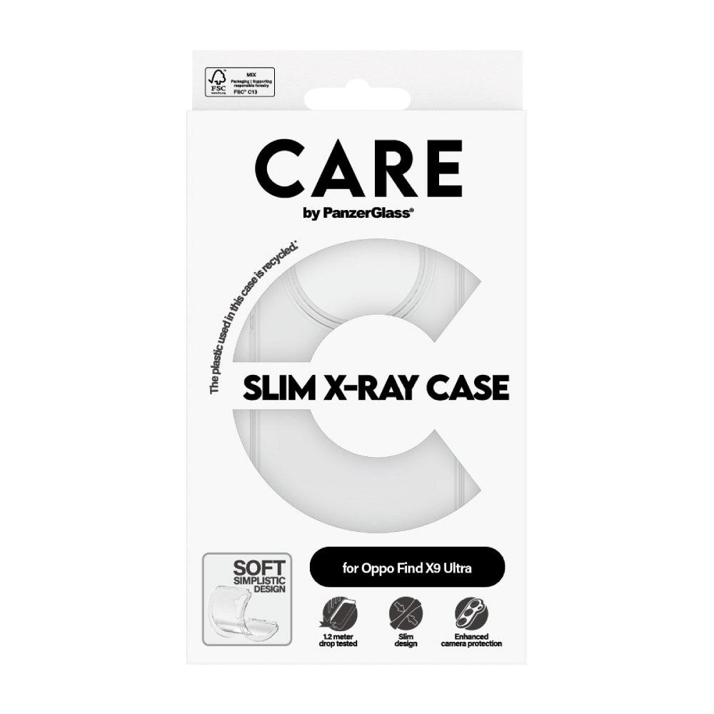 OPPO Find X9 Ultra CARE by PanzerGlass FASHION X-Ray Soft Basic Mobil Cover - Transparent