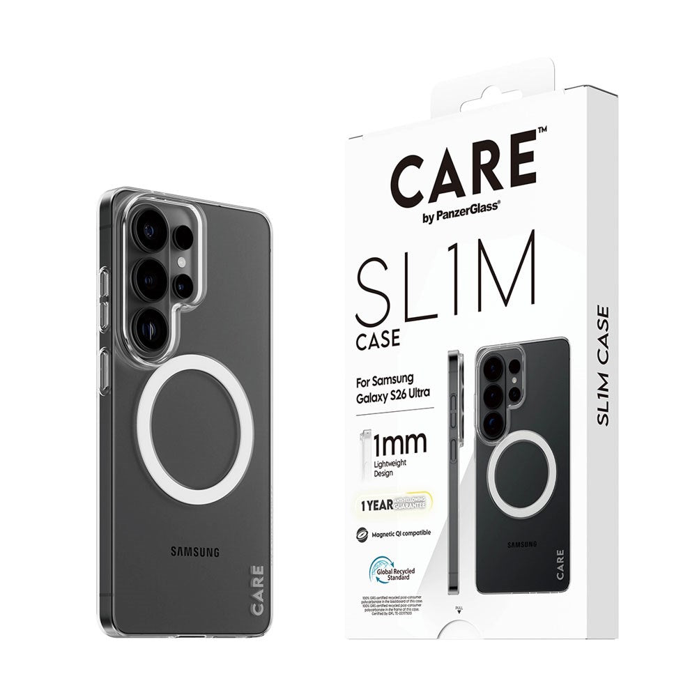 Samsung Galaxy S26 Ultra CARE by PanzerGlass SL1M Cover - Gennemsigtig