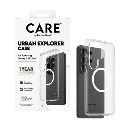 Samsung Galaxy S26 Ultra CARE by PanzerGlass Urban Explorer Cover - Qi Kompatibel - Gennemsigtig / Hvid