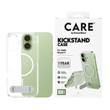 iPhone 17 CARE by PanzerGlass Feature Kickstand Mobil Cover -  MagSafe Kompatibel - Transparent / Silver