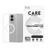 CARE by PanzerGlass Samsung Galaxy S25 Edge FLAGSHIP Urban Combat Cover - MagSafe Kompatibel - Transparent / White