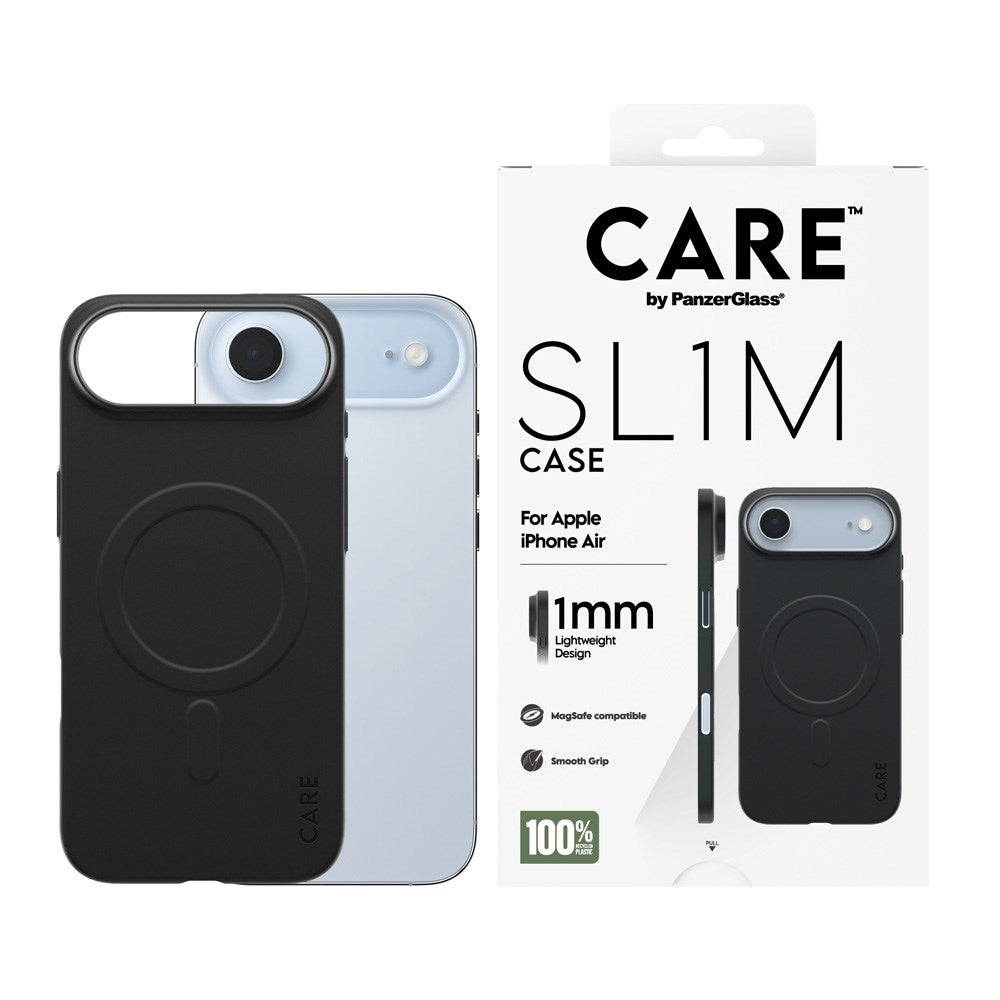 iPhone Air CARE by PanzerGlass SL1M Cover - MagSafe Kompatibel - Sort