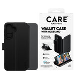 Samsung Galaxy A37 CARE by PanzerGlass Feature Wallet Case m. Ståfunktion og Kortholder - Sort