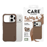 iPhone 17 Pro CARE by PanzerGlass Fashionable Samba Mobil Cover - MagSafe Kompatibel - Espresso