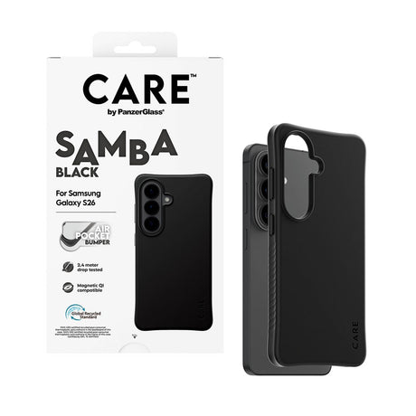 Samsung Galaxy S26 CARE by PanzerGlass Fashionable Samba Mobil Cover - Qi Kompatibel - Sort