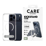 iPhone 17 Pro Max CARE by PanzerGlass Feature Kickstand Mobil Cover -  MagSafe Kompatibel - Transparent / Silver