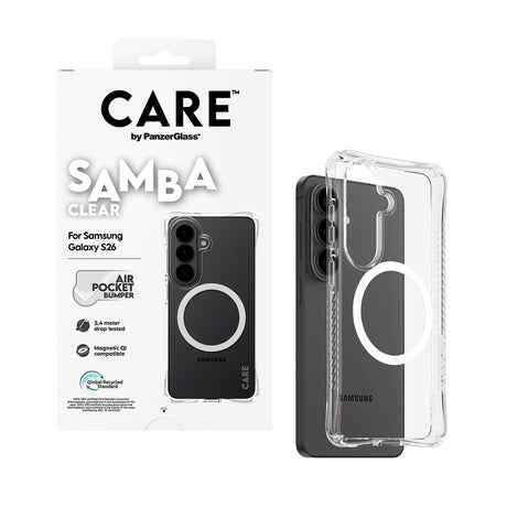 Samsung Galaxy S26 CARE by PanzerGlass Fashionable Samba Mobil Cover - Qi Kompatibel - Gennemsigtig
