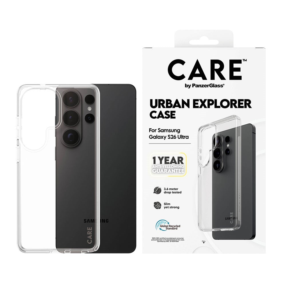 Samsung Galaxy S26 Ultra CARE by PanzerGlass Urban Explorer Cover - Gennemsigtig