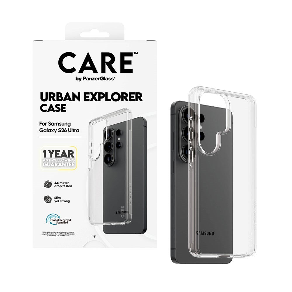 Samsung Galaxy S26 Ultra CARE by PanzerGlass Urban Explorer Cover - Gennemsigtig