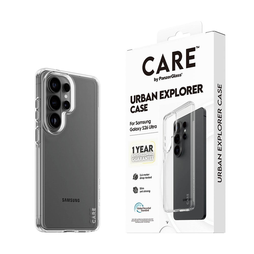 Samsung Galaxy S26 Ultra CARE by PanzerGlass Urban Explorer Cover - Gennemsigtig