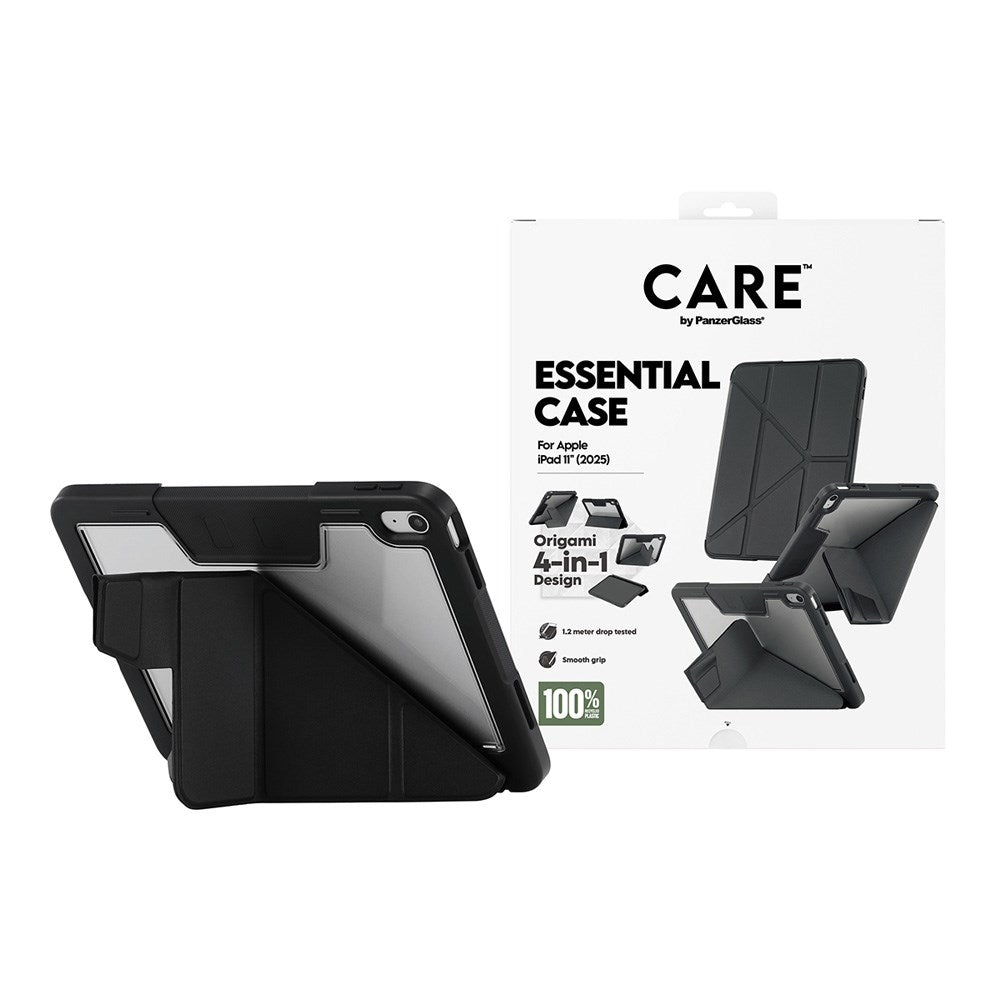 iPad 11" (2025) Care by PanzerGlass Essential Cover - Ståfunktion - Sort