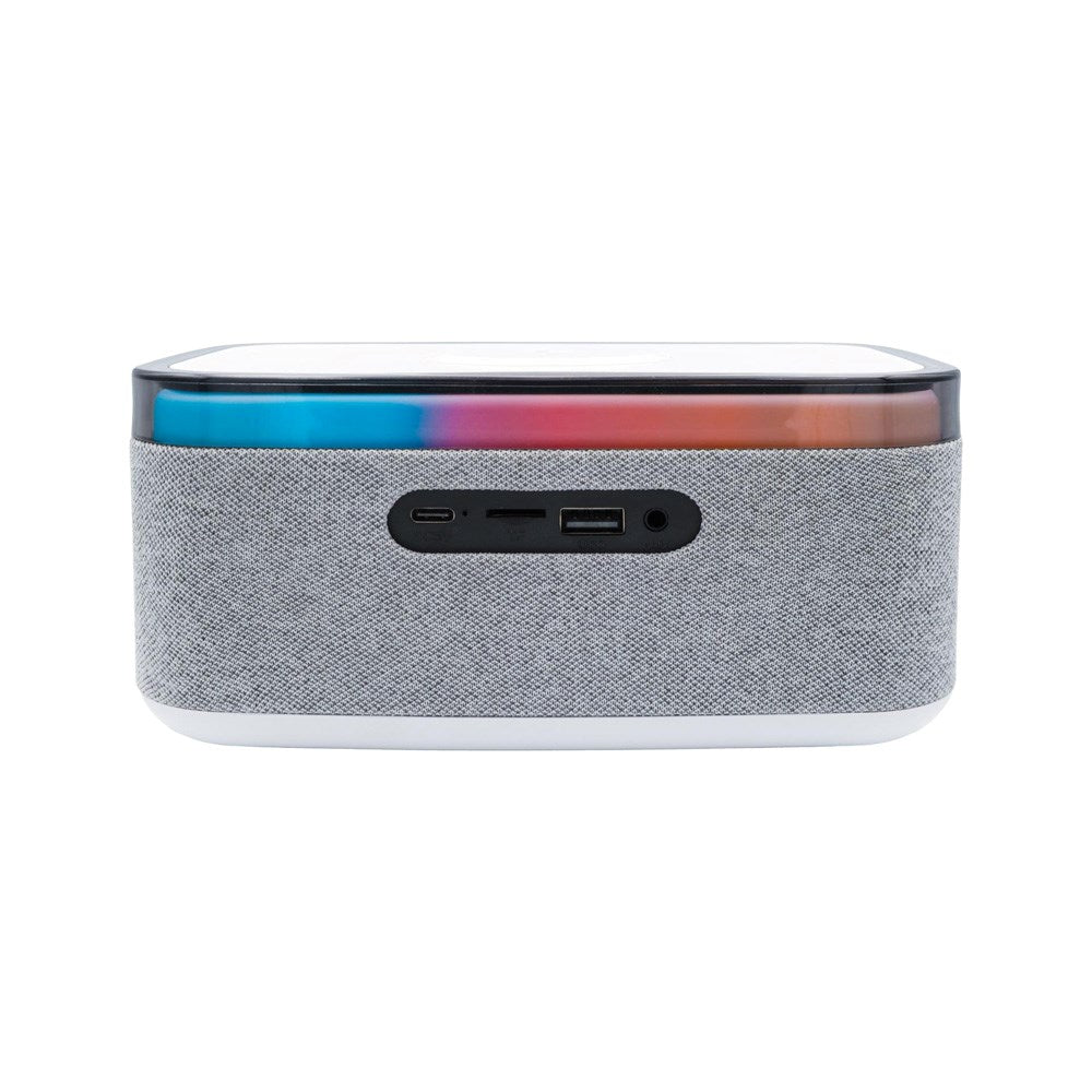 Denver CRQ-225 FM Clockradio m. Indbygget Trådløs Opladning & Bluetooth - Grå