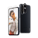 Samsung Galaxy A36 (5G) - CARE by PanzerGlass 3-i-1 FLAGSKIP Bundle - Deksel / Skjermbeskytter (UWF) / Kamerabeskyttelse - Gjennomsiktig