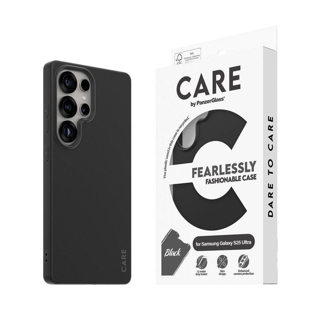 CARE by PanzerGlass Samsung Galaxy S25 Ultra FASHION Fearlessly Fashionable Cover - Black