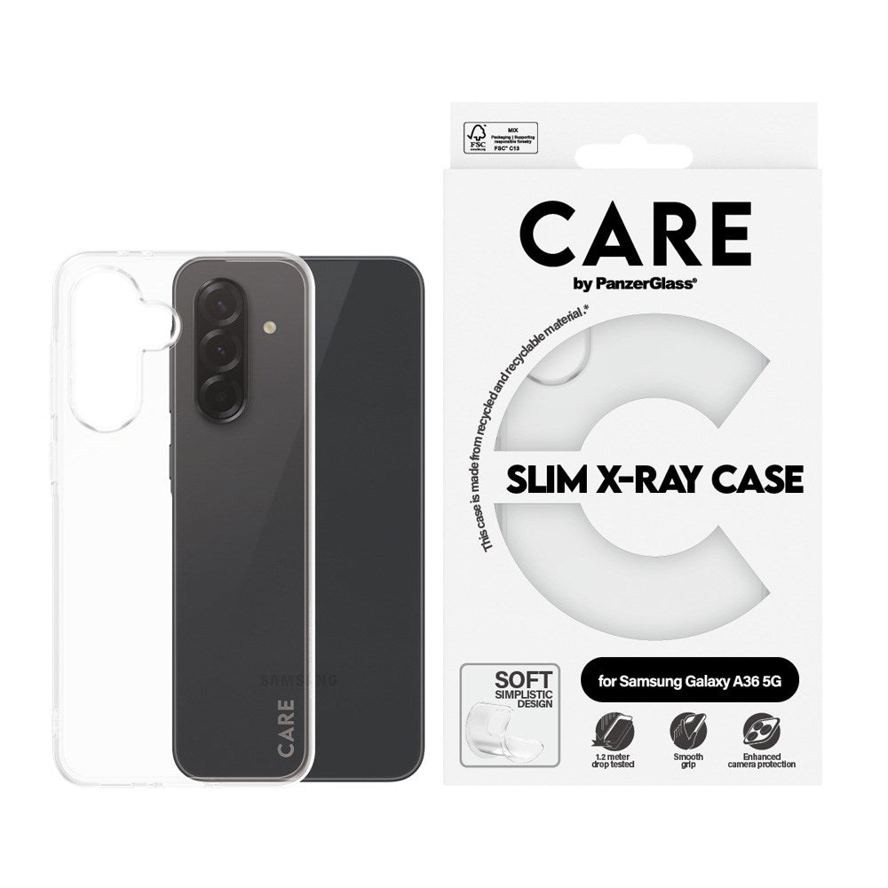 CARE by PanzerGlass Samsung Galaxy A36 (5G) FASHION X-Ray Soft Basic Bakdeksel - Gjennomsiktig