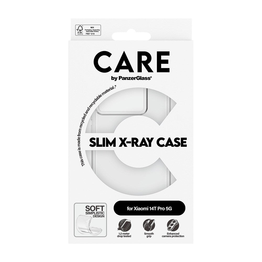 Xiaomi 14T Pro - CARE by PanzerGlass FASHION X-Ray Soft Basic Cover - Gjennomsiktig