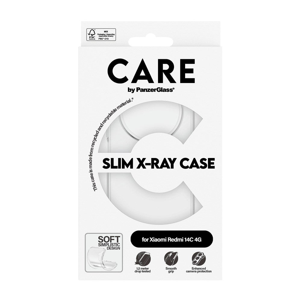 Xiaomi Redmi 14C - CARE by PanzerGlass FASHION X-Ray Soft Basic Cover - Gjennomsiktig