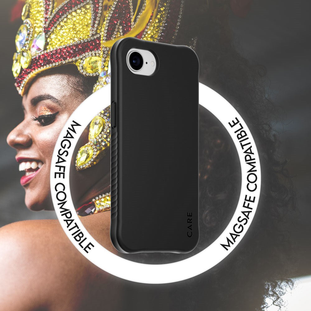 iPhone 16e CARE by PanzerGlass Fashionable Samba Cover - MagSafe Kompatibel - Sort