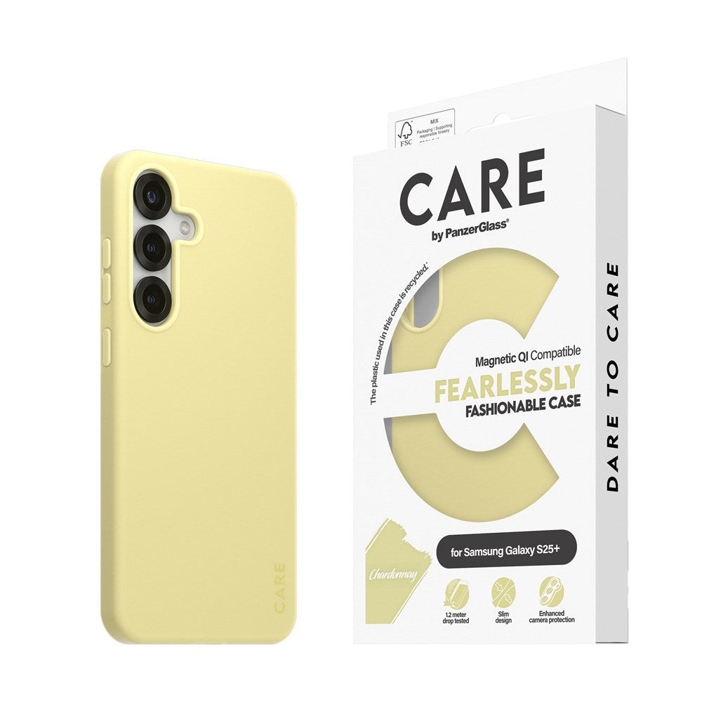CARE by PanzerGlass Samsung Galaxy S25+ (Plus) FASHION Fearlessly Fashionable Cover - QI Kompatibel - Chardonnay