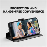 CARE by PanzerGlass Samsung Galaxy S25 Feature Wallet Case m. Stativ - Svart