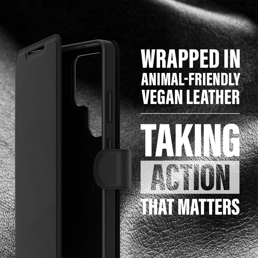 CARE by PanzerGlass Samsung Galaxy S25 Ultra Feature Tango 2-i-1 flipdeksel m. Lommebok - Qi-kompatibel - Svart