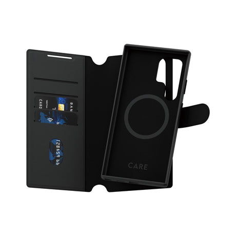 CARE by PanzerGlass Samsung Galaxy S25 Ultra Feature Tango 2-i-1 flipdeksel m. Lommebok - Qi-kompatibel - Svart