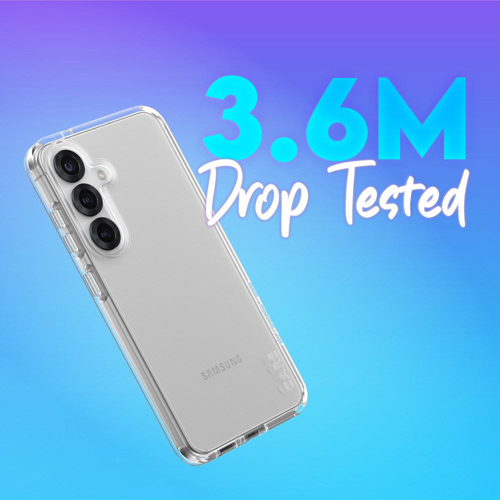 CARE by PanzerGlass Samsung Galaxy S25 FLAGSHIP Urban Combat Cover - Gennemsigtig