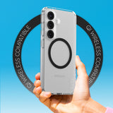 CARE by PanzerGlass Samsung Galaxy S25 FLAGSHIP Urban Combat-deksel - Qi-kompatibel - Gjennomsiktig / Svart