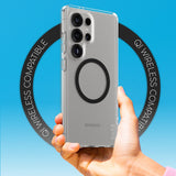 CARE by PanzerGlass Samsung Galaxy S25 Ultra FLAGSHIP Urban Combat-deksel - Qi-kompatibel - Gjennomsiktig / Svart