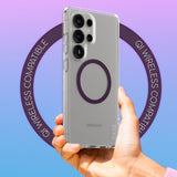 CARE by PanzerGlass Samsung Galaxy S25 Ultra FLAGSHIP Urban Combat-deksel - Qi-kompatibel - Gjennomsiktig / Plommelilla