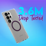 CARE by PanzerGlass Samsung Galaxy S25 Ultra FLAGSHIP Urban Combat-deksel - Qi-kompatibel - Gjennomsiktig / Plommelilla