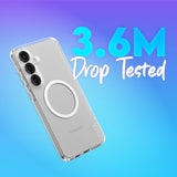 CARE by PanzerGlass Samsung Galaxy S25+ (Plus) FLAGSHIP Urban Combat-deksel - Qi-kompatibel - Gjennomsiktig / Hvit