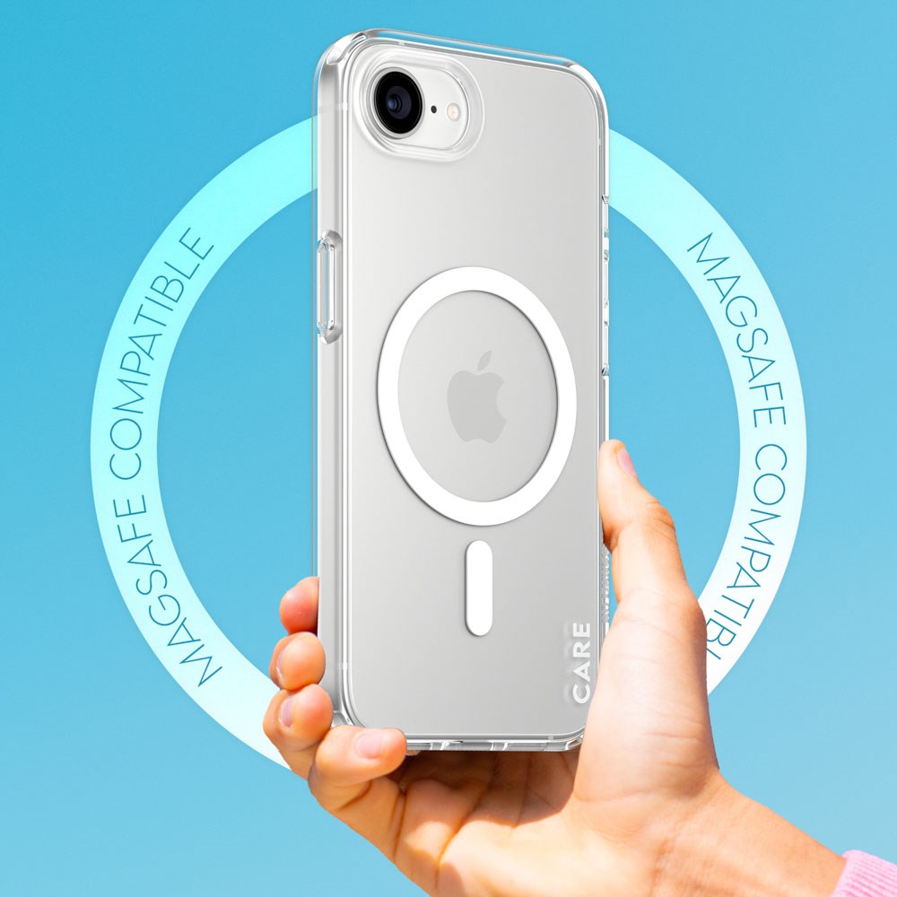 CARE by PanzerGlass iPhone 16e FLAGSHIP Urban Combat-deksel - MagSafe-kompatibel - Gjennomsiktig / Hvit