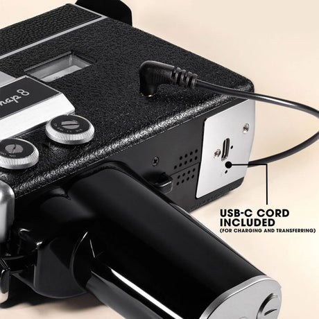 Camp Snap Vintage Videokamera med 2.7K-Opløsning - Inkl. 4GB SD-Kort - Sort