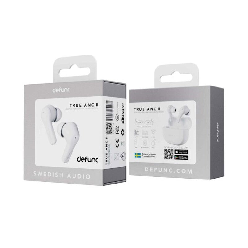 Defunc True ANC Plugin In-Ear Trådløse Høretelefoner - Hvid