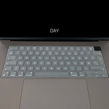 Philbert MacBook Pro 14" / 16" (2021) Keyboard Silikone Cover m. Dansk Tastatur - Transparent / Black