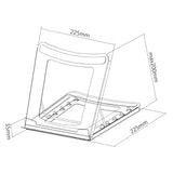 Deltaco Sammenfoldelig Laptop / Tablet Stander m. 5 Positioner - Maks. 10-15" - Grå