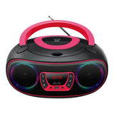 Denver TCL-212BTP Bluetooth Boombox m. CD Afspiller - Sort / Lyserød