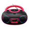 Denver TCL-212BTP Bluetooth Boombox m. CD Afspiller - Sort / Lyserød