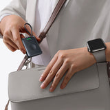 Baseus EnerFill Apple Watch Powerbank 5W - Trådløs Opladning - Indbygget USB-C Kabel - Sort