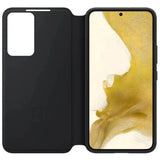 Original Samsung Galaxy S22 Smart Clear View Cover V.2 - Sort (EF-ZS901CBEGEW)