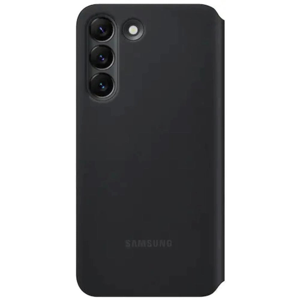 Original Samsung Galaxy S22 Smart Clear View Cover V.2 - Sort (EF-ZS901CBEGEW)