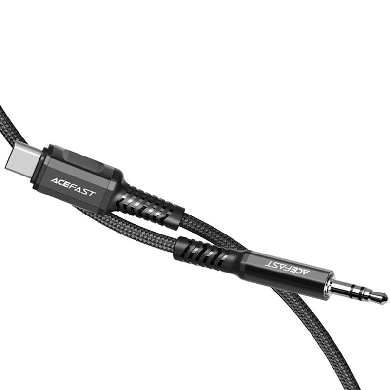 Acefast 1,2m. USB-C til 3,5 mm jack lydkabel - svart