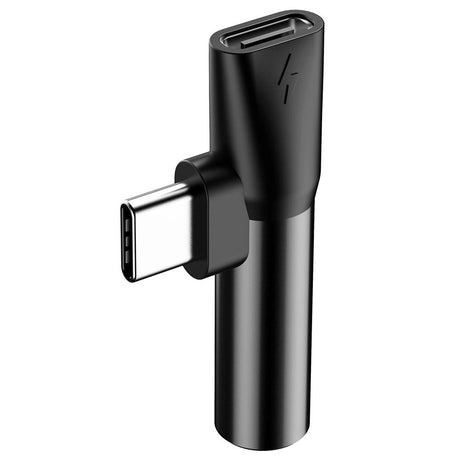 Baseus USB-C til USB-C &amp; 3,5 mm Jack Audio Splitter - Svart