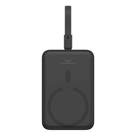 Baseus Magnetic Qi Powerbank 20W m. USB-C-kabel Lightning-kabel - 10 000 mAh - MagSafe-kompatibel - Svart