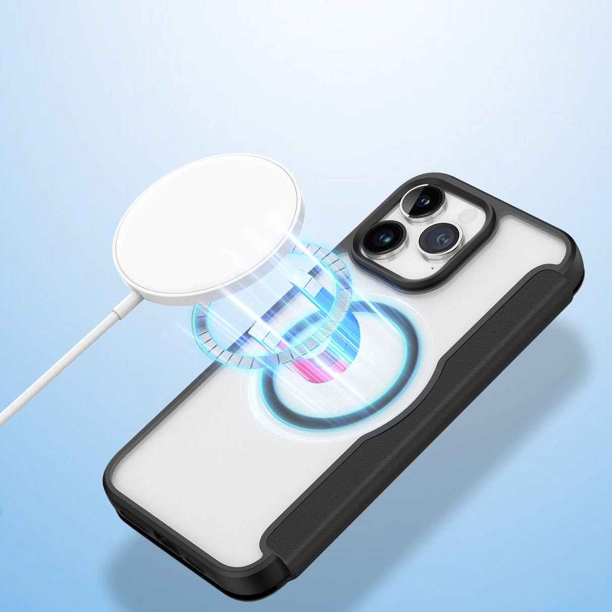 iPhone 15 Pro Max DUX DUCIS Skin X Pro Series Flip-deksel - MagSafe-kompatibel - Svart