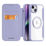 iPhone 15 DUX DUCIS Skin X Pro Series Flip Cover - MagSafe-kompatibel - Lilla
