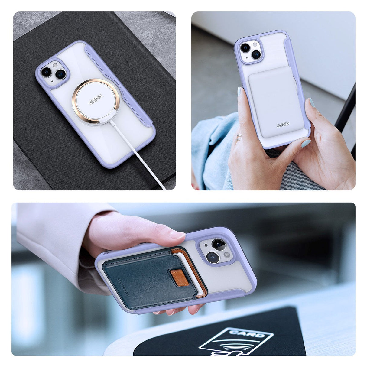iPhone 15 DUX DUCIS Skin X Pro Series Flip Cover - MagSafe-kompatibel - Lilla